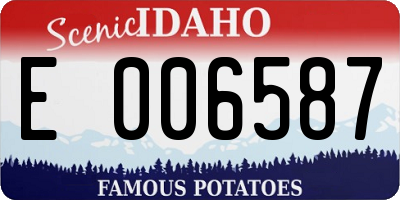 ID license plate E006587