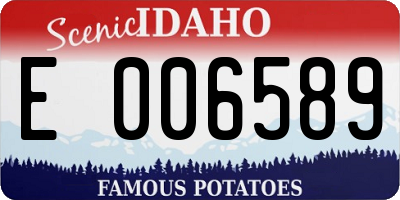 ID license plate E006589