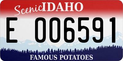 ID license plate E006591