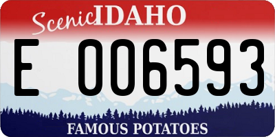 ID license plate E006593