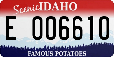 ID license plate E006610