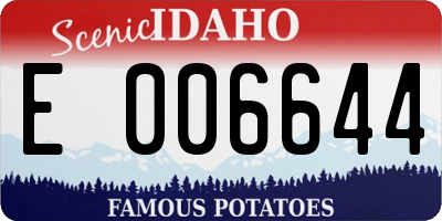ID license plate E006644