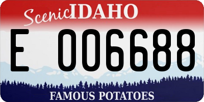 ID license plate E006688
