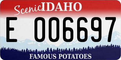 ID license plate E006697