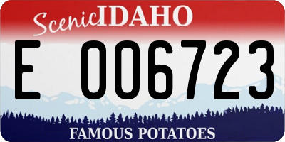ID license plate E006723