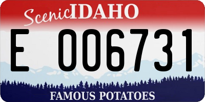 ID license plate E006731
