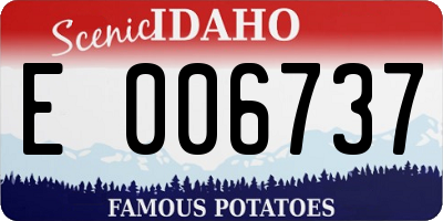 ID license plate E006737