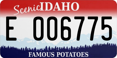 ID license plate E006775