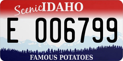 ID license plate E006799