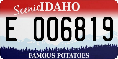 ID license plate E006819