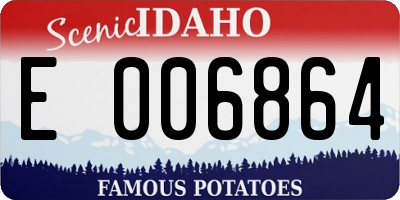 ID license plate E006864