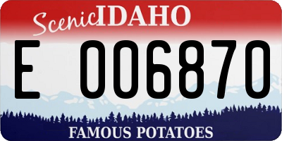 ID license plate E006870