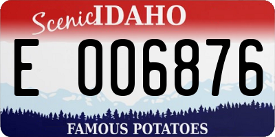 ID license plate E006876
