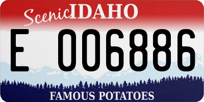 ID license plate E006886