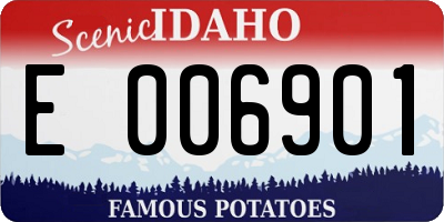 ID license plate E006901