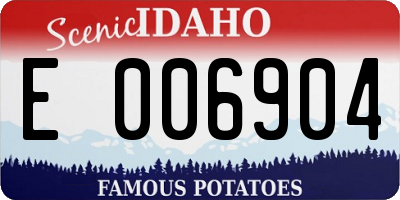 ID license plate E006904