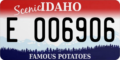 ID license plate E006906