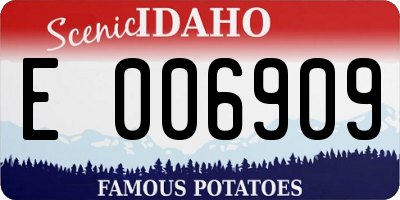 ID license plate E006909