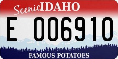 ID license plate E006910