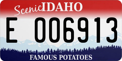 ID license plate E006913