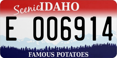 ID license plate E006914