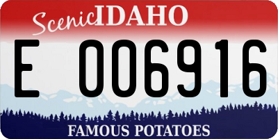 ID license plate E006916