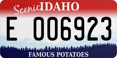 ID license plate E006923