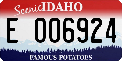 ID license plate E006924