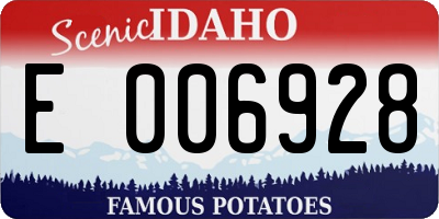 ID license plate E006928