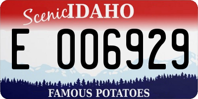 ID license plate E006929