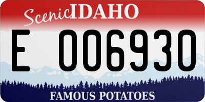 ID license plate E006930