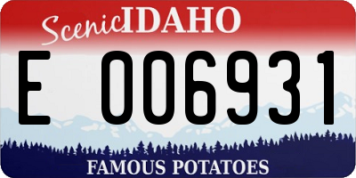 ID license plate E006931