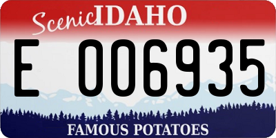 ID license plate E006935