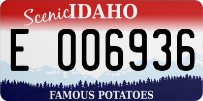 ID license plate E006936