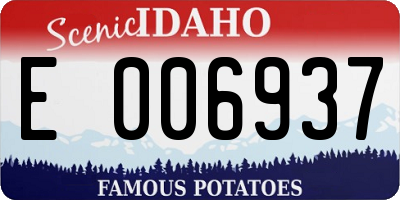 ID license plate E006937