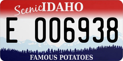 ID license plate E006938