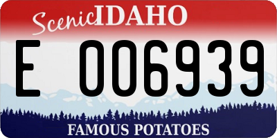 ID license plate E006939