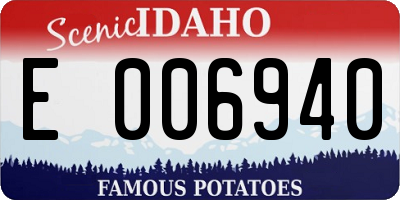 ID license plate E006940