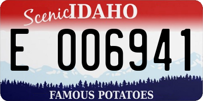 ID license plate E006941