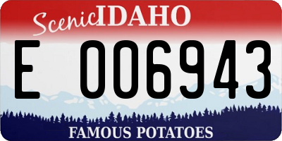 ID license plate E006943