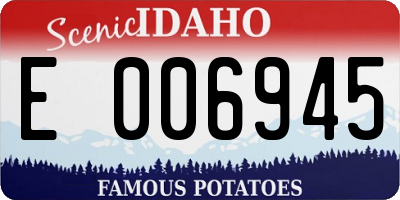 ID license plate E006945