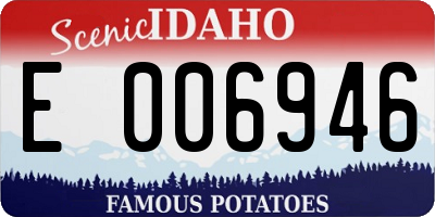 ID license plate E006946