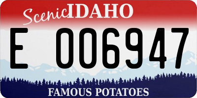 ID license plate E006947