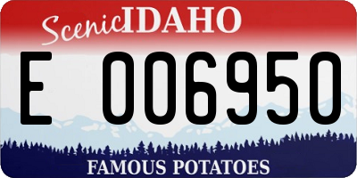 ID license plate E006950