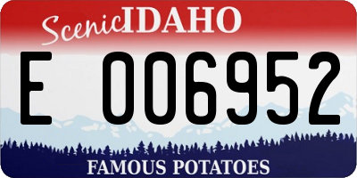 ID license plate E006952