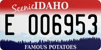 ID license plate E006953