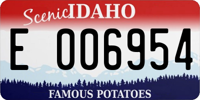 ID license plate E006954