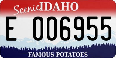 ID license plate E006955