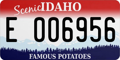 ID license plate E006956