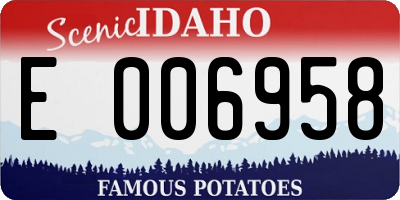 ID license plate E006958